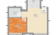 49平一房一厅一卫户型图
