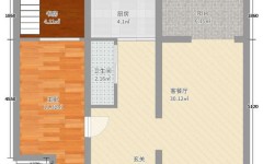 49平两房一厅一卫户型图