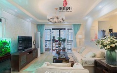 140平清新亮丽美式四居室实景案例